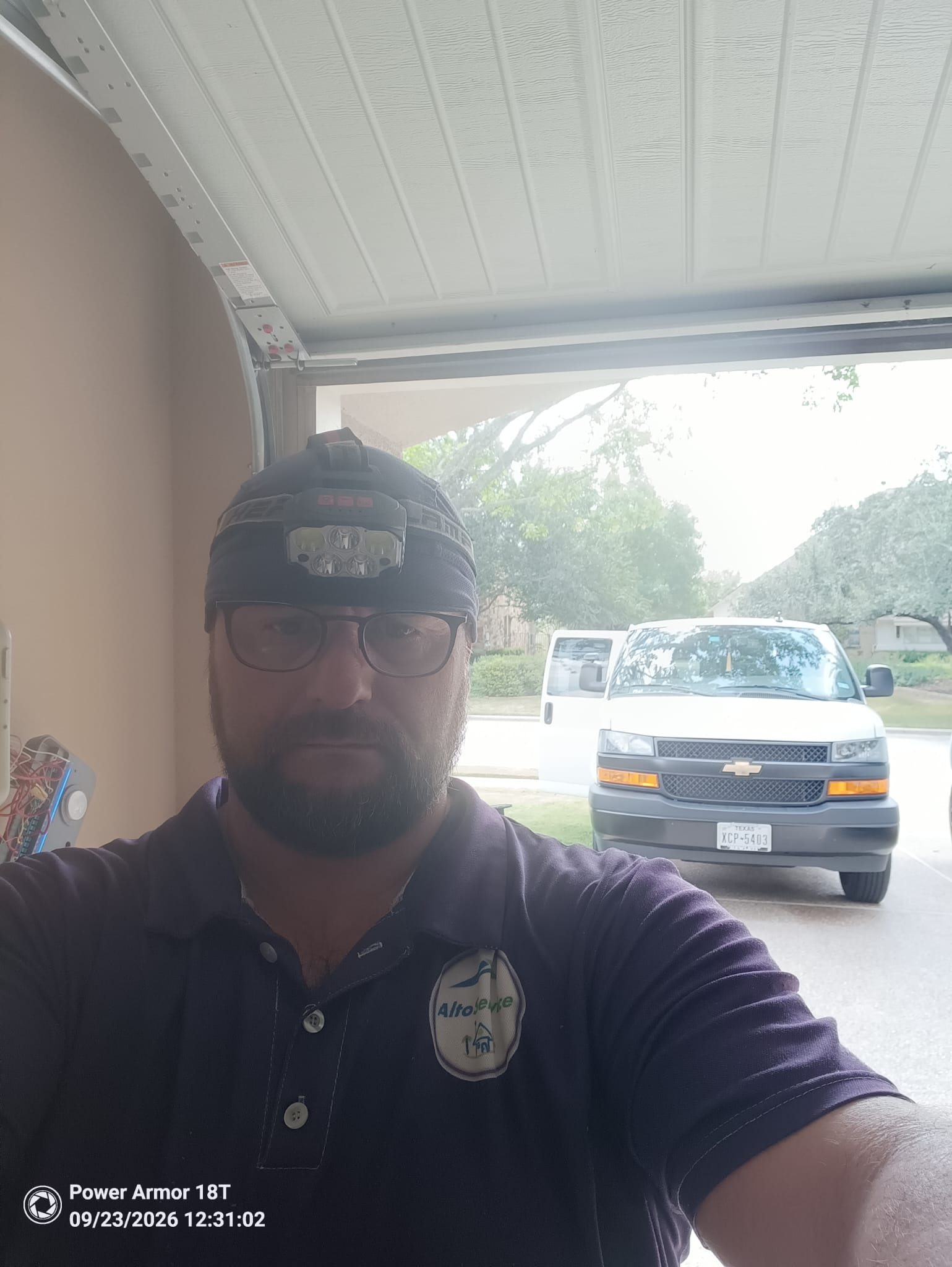 Alex, owner of AltoService, on a service visit