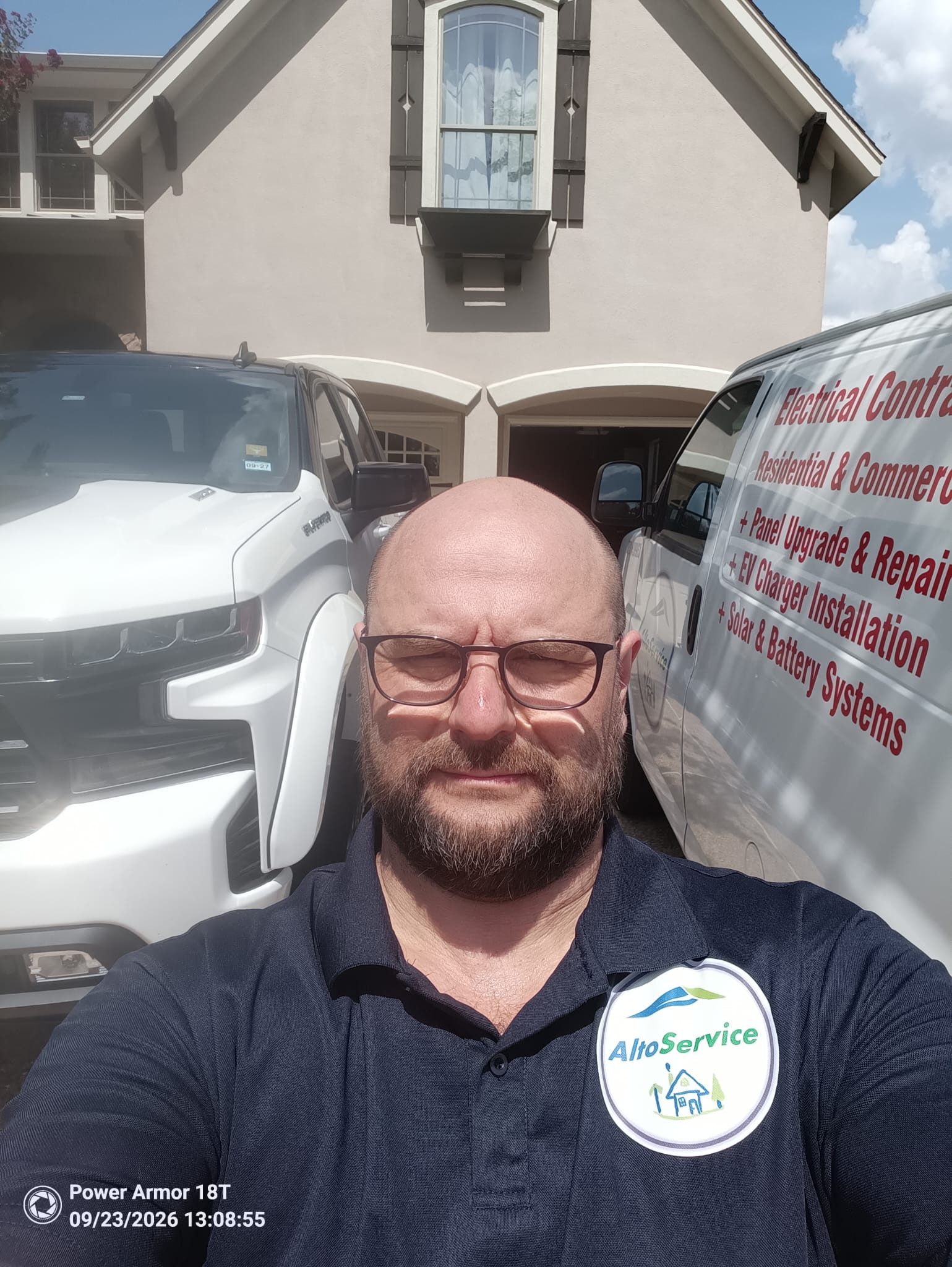 Alex, owner of AltoService, beside the company service vehicle