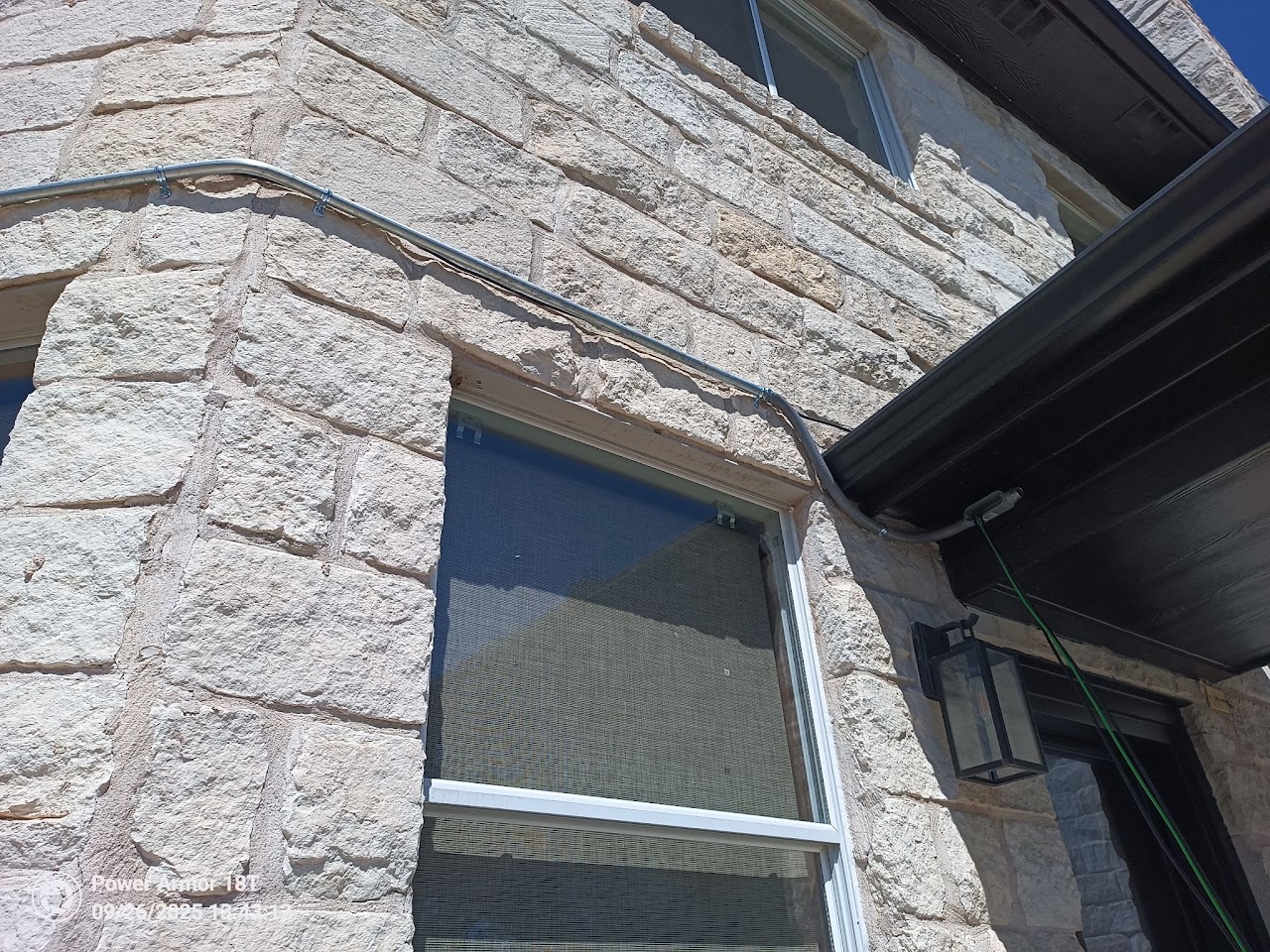 Conduit electrical work - Exterior Conduit Stone