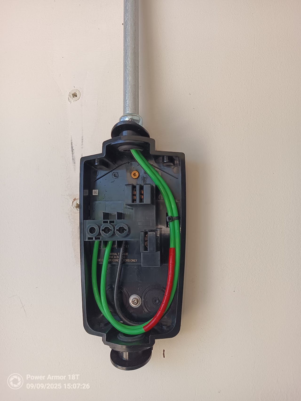 Panels electrical work - Charger Wiring Detail