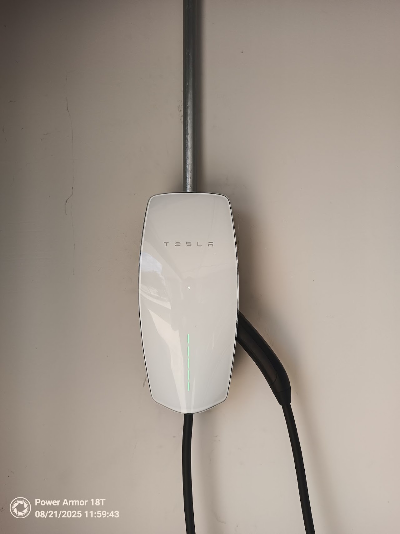 Completed Tesla Wall Connector installation